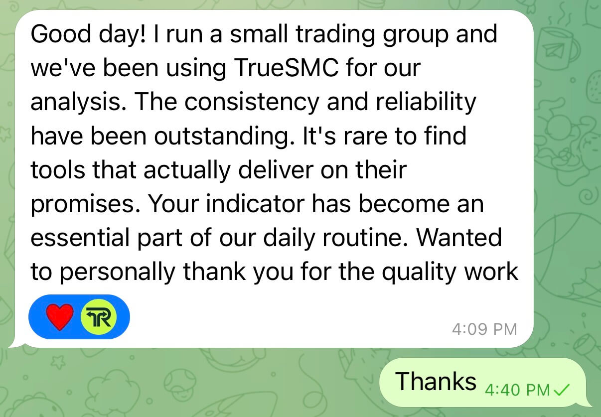 Customer review screenshot from Telegram