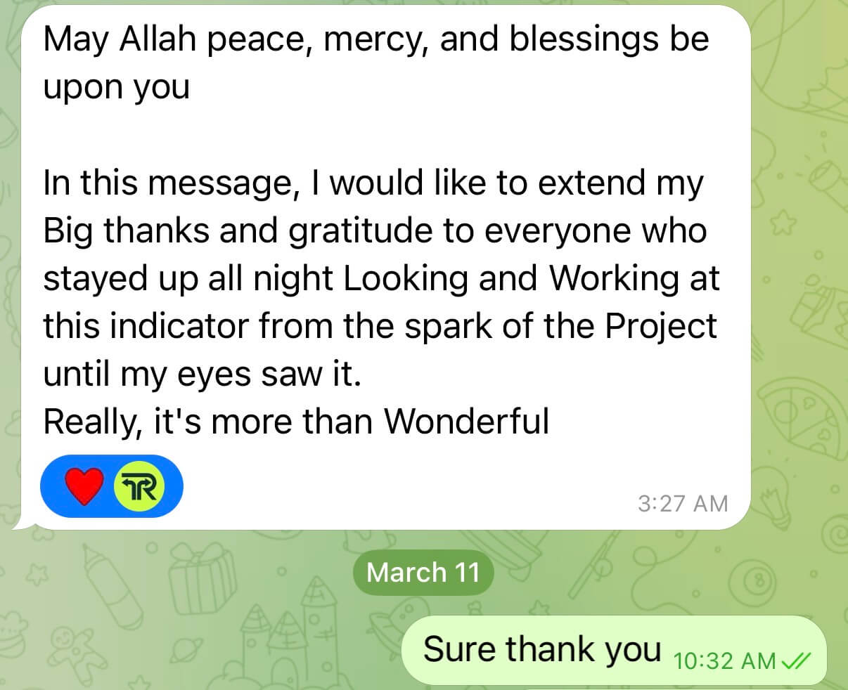 Customer review screenshot from WhatsApp