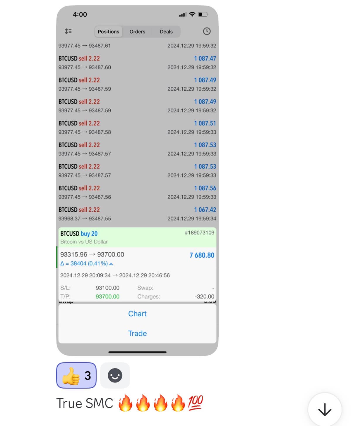 Customer review screenshot from Discord